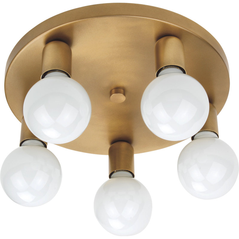 Parma Semi Flush Mount, Antique gold
