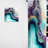 Blue Purple Abstract Geode III - Modern Curtain - Velvet Room Darkening - 1 panel-107582115