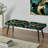 Gold And Green Luxury Damask Pattern - Damask Upholstered Black Bench