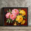 Pivoine noire, nature morte florale, reproduction d'art classique rétro-897611282