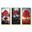 «Coral Tree Maple Symphony», 3 pièces sur toile-444678346-444678347