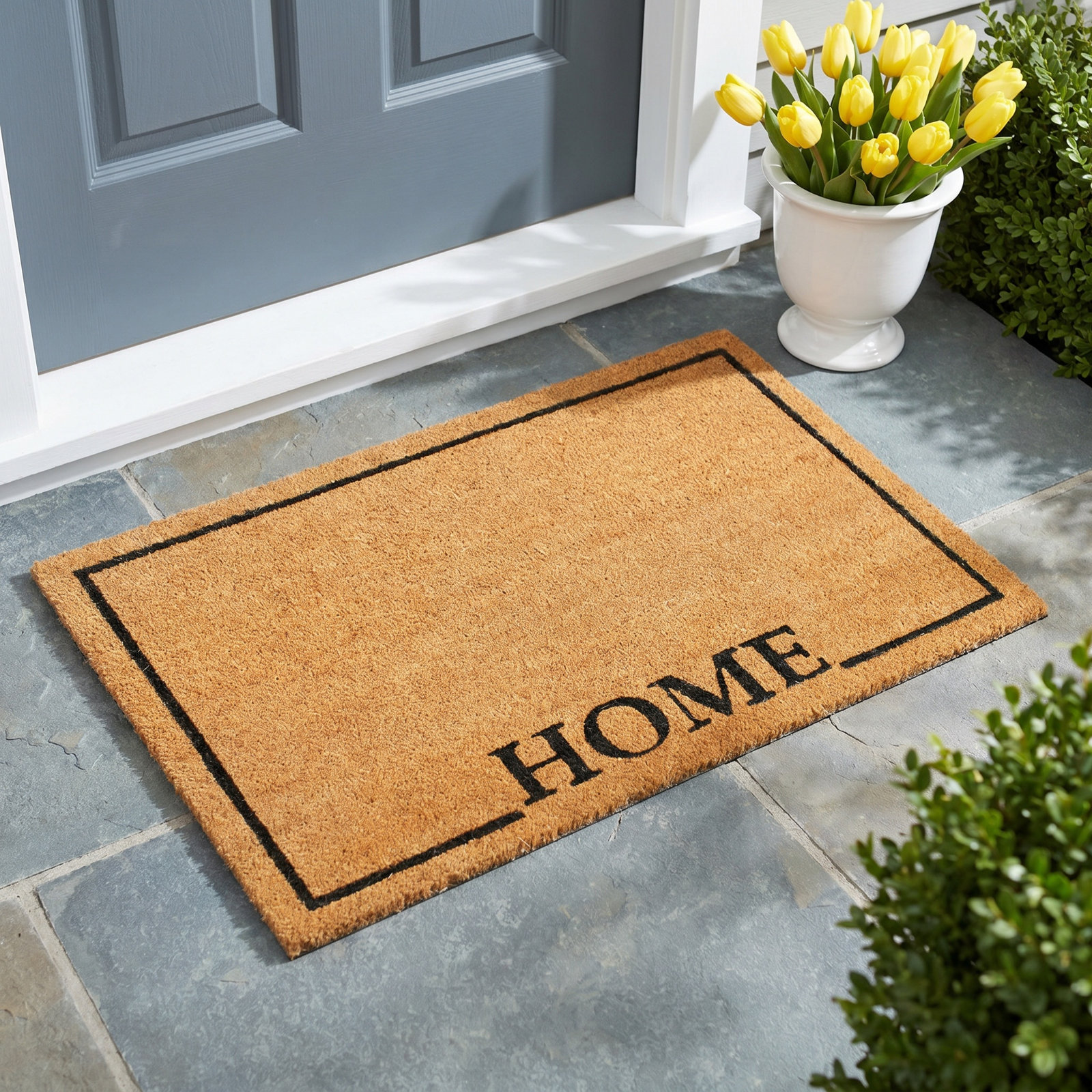 Sera 36" W Coir Indoor and Outdoor Doormat 