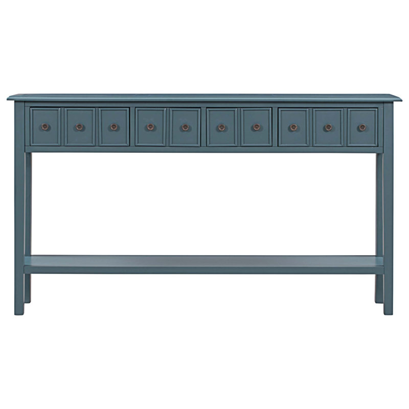 60.03 " W Console Table, Navy