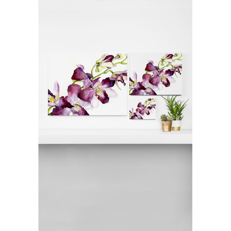 « radiant orchidées », impression, Toile tendue, H 24 po x l 30 po x P 2 po, Pas de tapis