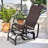 Patio Chair , Brown - Smooth Rocking Mechanism, Water , Strong For Backyard Glider By Rocking, Wear-, Outdoor