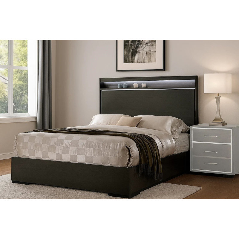 Grand lit plateforme