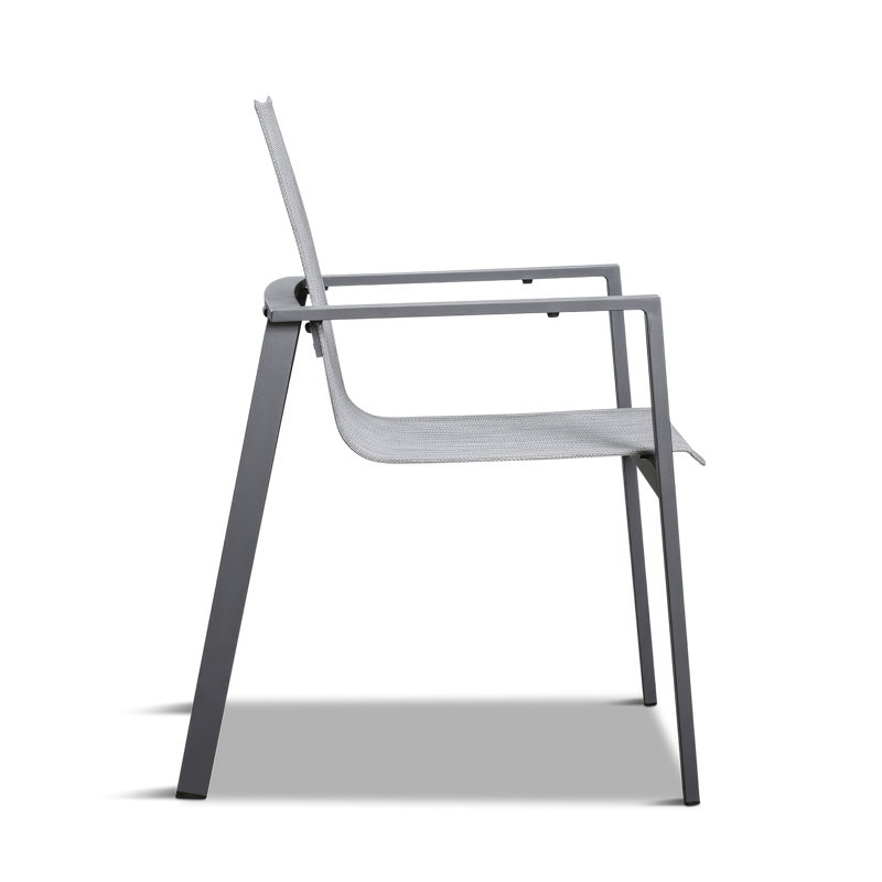Lift Outdoor Dining Armchair, Slate, Driftwood