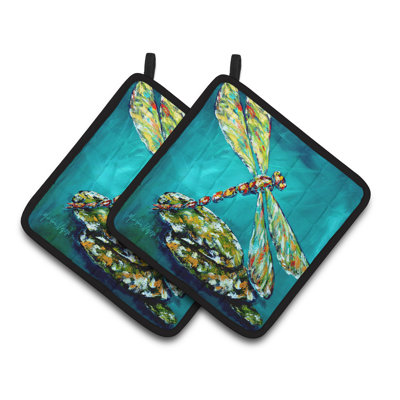 Caroline's Treasures Insect - Dragonfly Potholder Set
