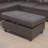 Sectional Sofa Set, Faux Leather Sofa with Free Storage Ottoman-1004977503-1004977502