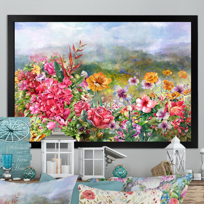 «Multicolor Spring Flowers Impression VII», reproduction sur toile flottante