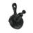 Farmhouse black cast iron mini skillet cabinet knobs and drawer pulls, set of 6 — 1.25 in. W x 1 in. D x 2.25 in. H