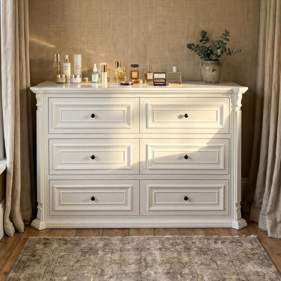 Commode classique à 6 tiroirs l 55,1 po