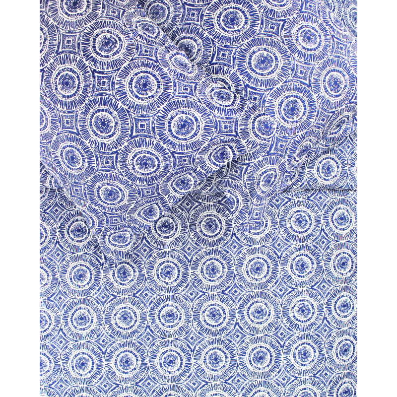 Ensemble de housse de couette 2 pièces Hulbert, Ensemble de housse de couette double + 1 taie déc, Bleu marine
