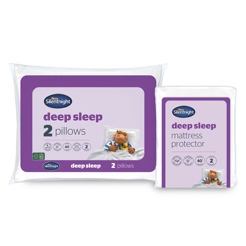 Silentnight Deep Sleep Mattress Protector And 2 Pillows Set, Kingsize (5')
