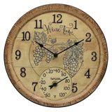 Clock Wine Time with Thermometer