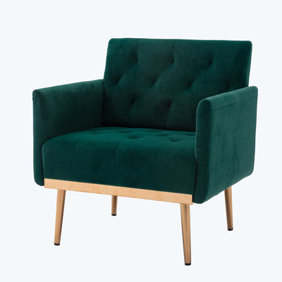 Pirnot 31.1'' Wide Tufted Upholstered Accent Armchair with Metal Legs for Living Room -  Mercer41, 327528163DE445FEA89452C9C92FD9B1