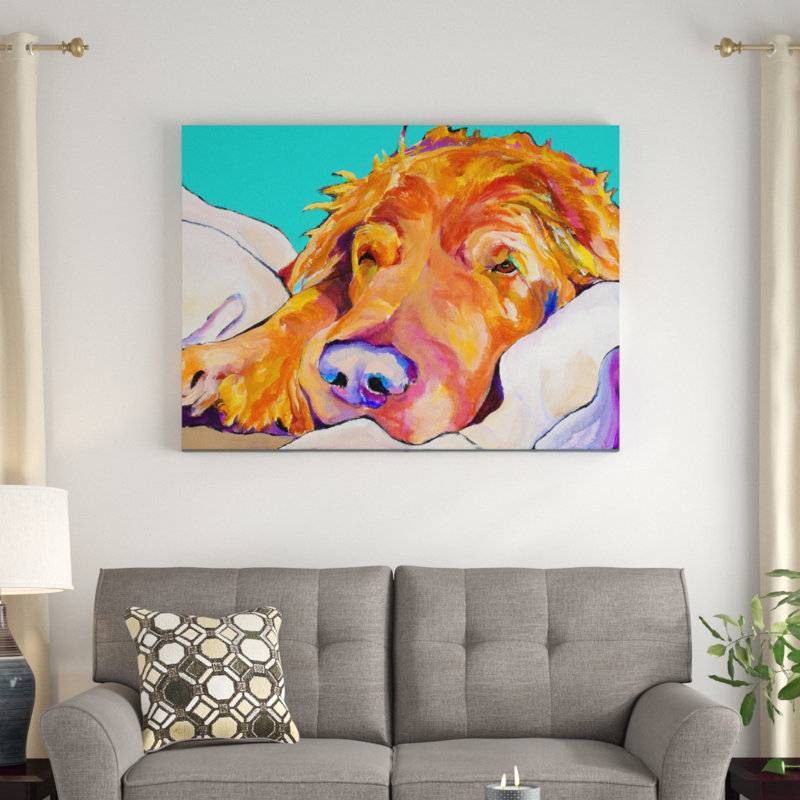 " Snoozer King " by Pat Saunders-White, 35" H x 47" W x 2" D