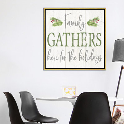 «Peaceful Christmas Square Gather» par Tara Reed - reproduction d'art textuel