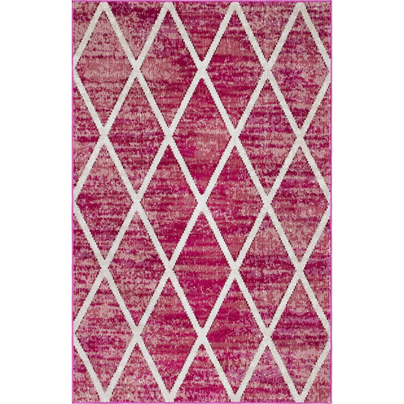 Geometric Indoor Rug, Rectangle 4'1" x 6'1"