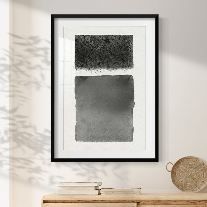 Réflexion et réfraction II - impression encadrée, H 28,5 po x l 20,5 po, Noir