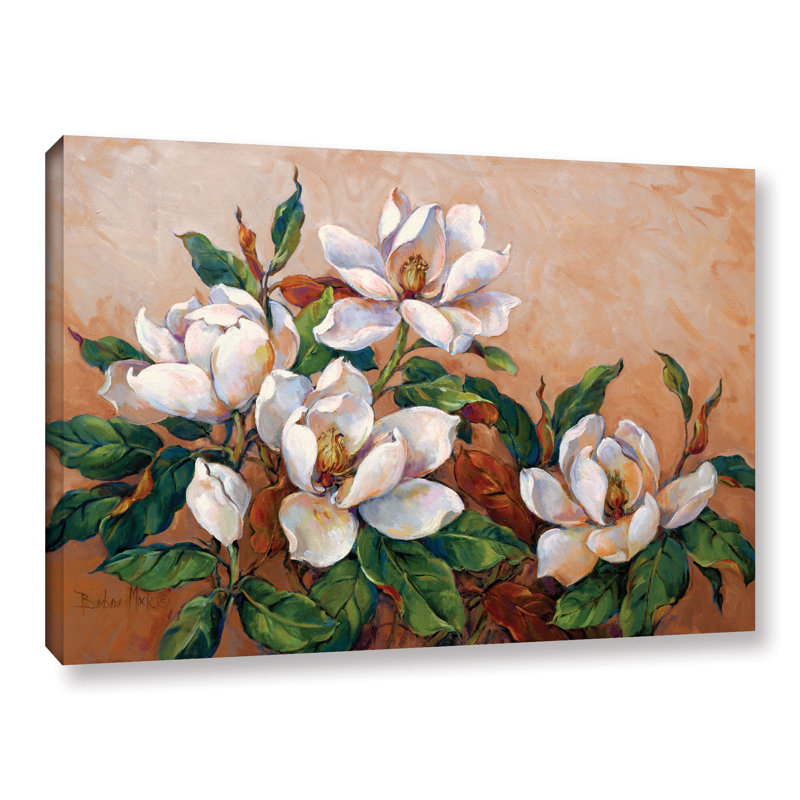 Magnolia Inspiration - peinture sur toile, Toile tendue, H 12 po x l 18 po