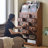 Retro Brown Solid Wood Accent Cabinet
