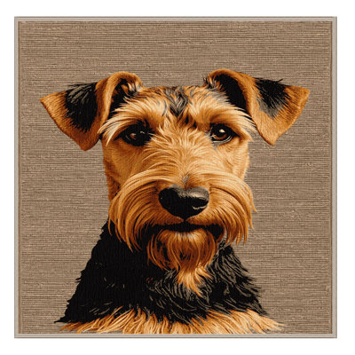 Washable Airedale Terrier Dogs Area Rug