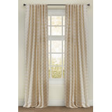 Shiam Cotton Blend Geometric Room Darkening Thermal Rod Pocket Curtain Panels