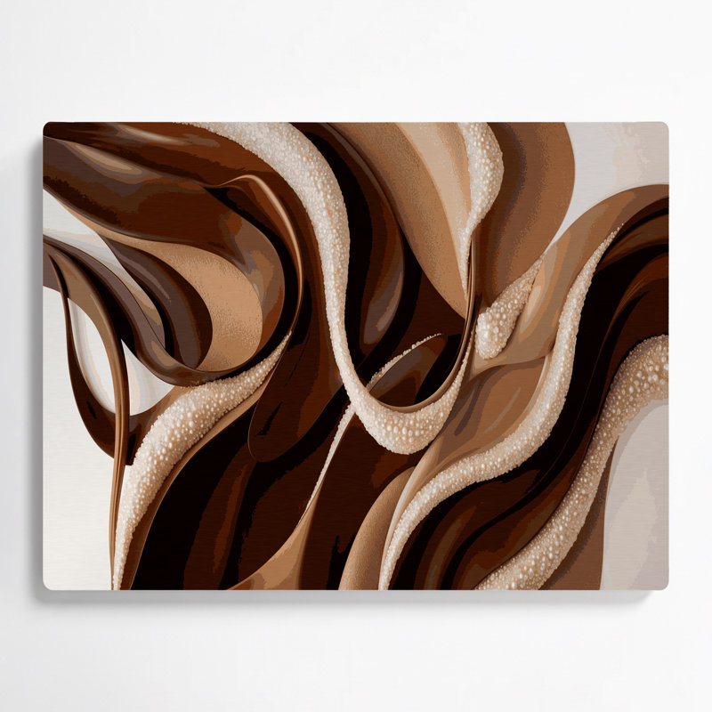 «Lyrical Abstraction», art mural en métal brun 28, H 11 po x l 14 po