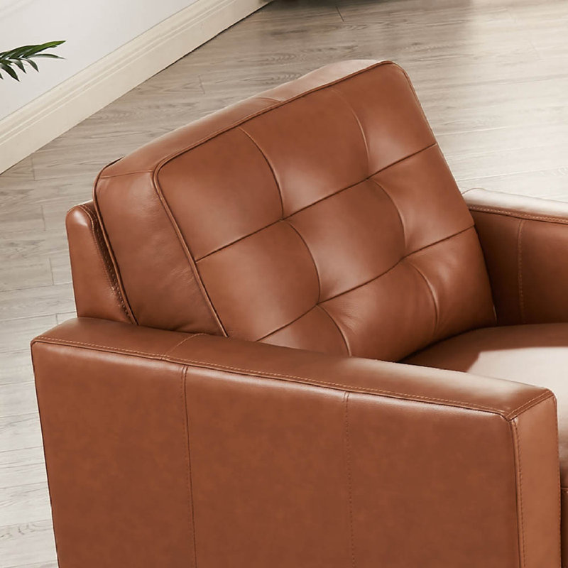Fauteuil en cuir Aiden
