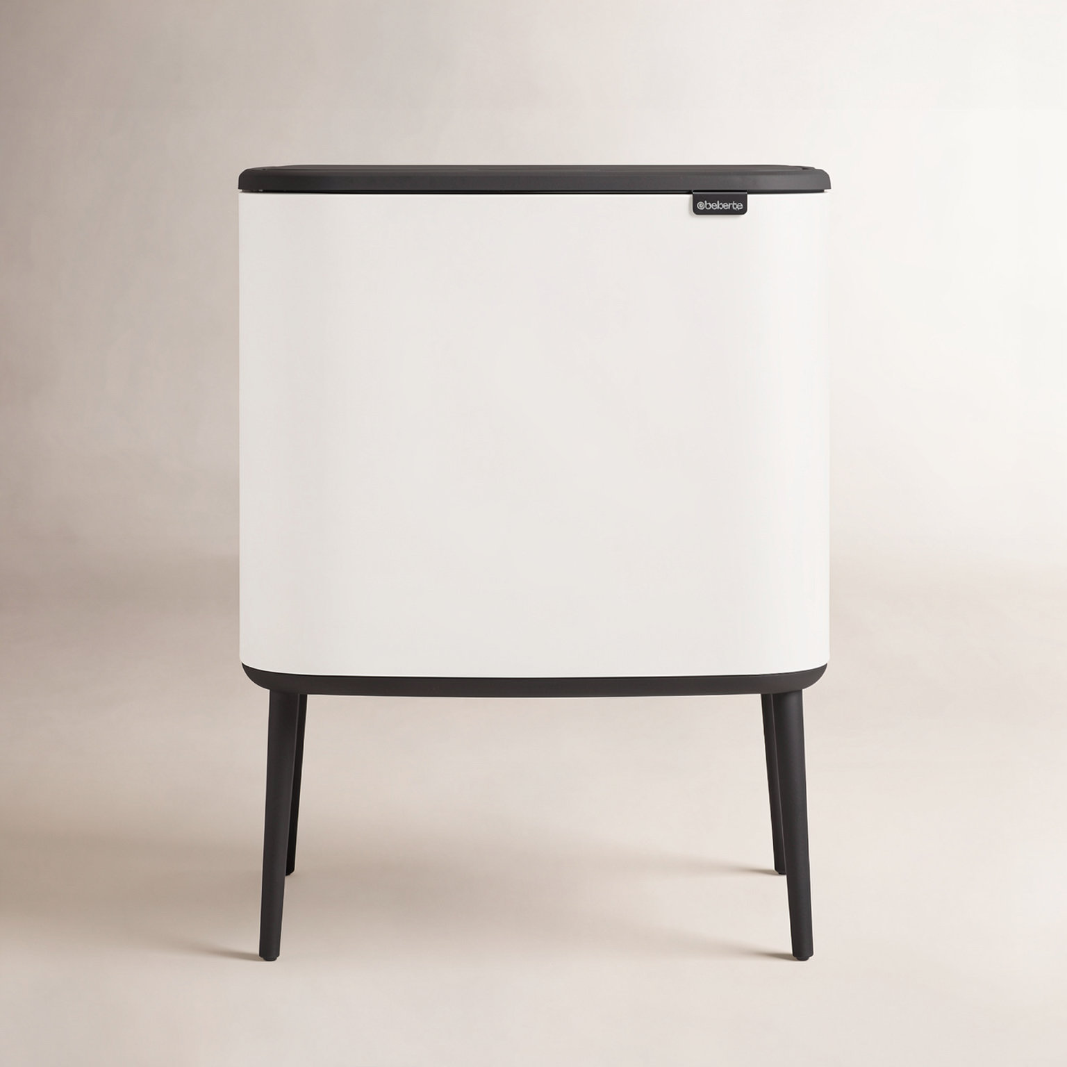 Brabantia Bo 9.5gal Touch Top Trash Can, White
