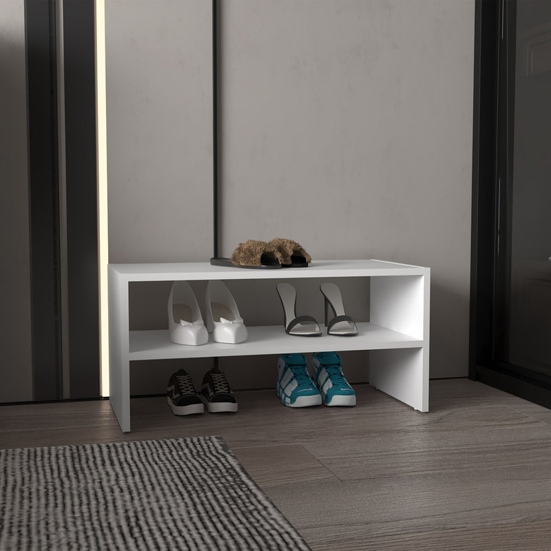 Range-chaussures H 13,7 po, avec 2 tablettes