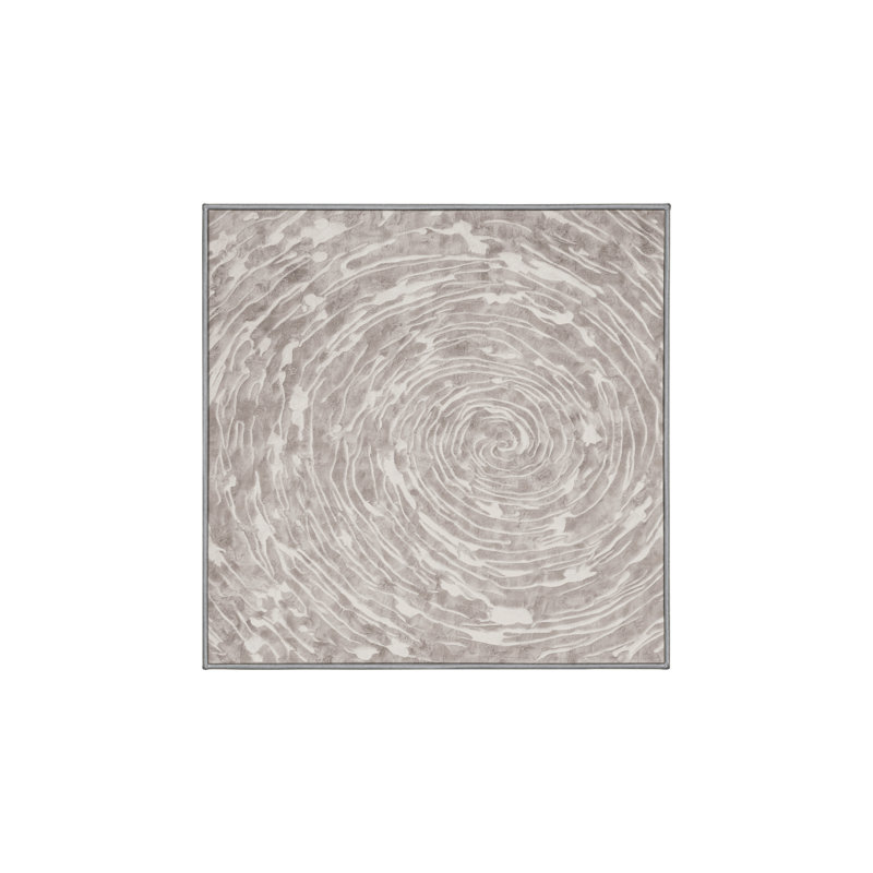 Tapis gris lavable à la machine, Carré 6 pi