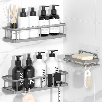 Support de douche mural, paquet de 3