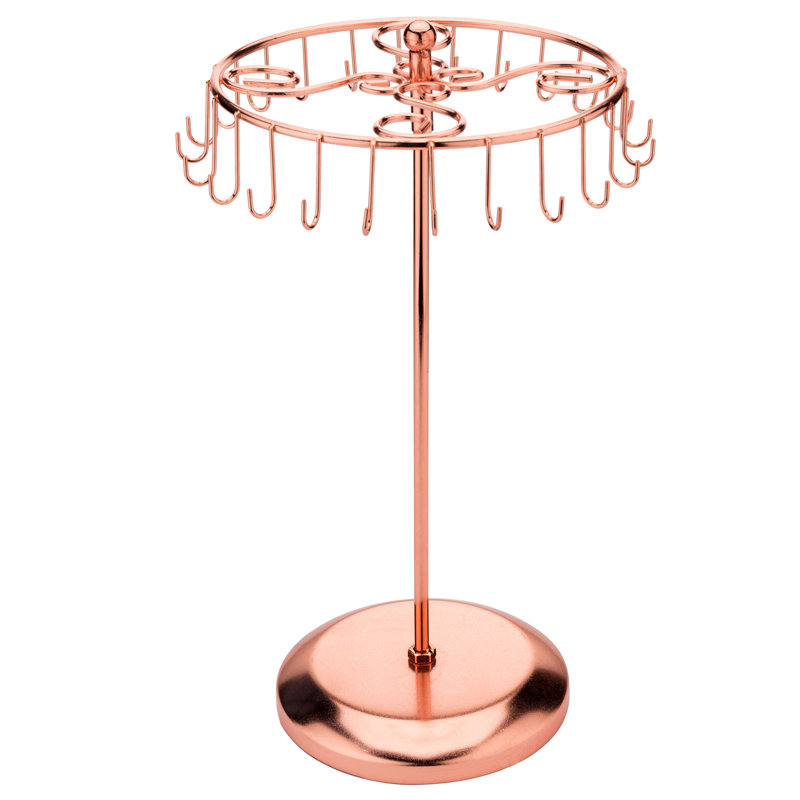 Rotating Tabletop Display Organizer Jewellery Stand, Copper