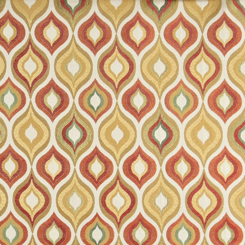 Tissu jacquard, Vert / Rouge