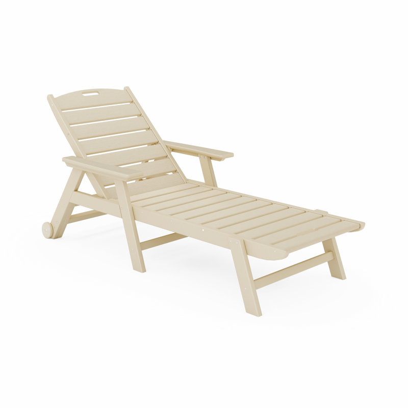 Chaise longue à dossier réglable Clairan, Sable Tybee