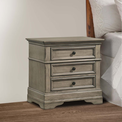Deasia Wheat Rectangular 3-Drawer Nightstand