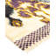 Tapis ivoire / jaune / mauve moderne unique en son genre noué à la main 4 pi x 6 pi 3 po