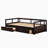 Pine Solid Wood Open-Frame Bed with Drawers-1655596732