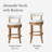 Maven Lane Alexander Stool with Fabric Upholstery-1146612132-1146612133