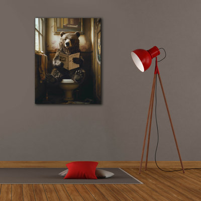 Art mural en toile «The toilettes ours» par Andreas Magnusson, 18 po x 26 po
