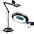 Pro 55 in. Industrial 3-Way Dimming 2.25X Magnifying LED Swing Arm Rolling Floor Lamp