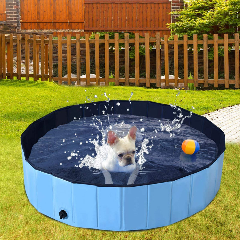 Nugent 30cm MDF+PVC Dog Pool, 30cm H x 140cm W x 140cm D, Blue