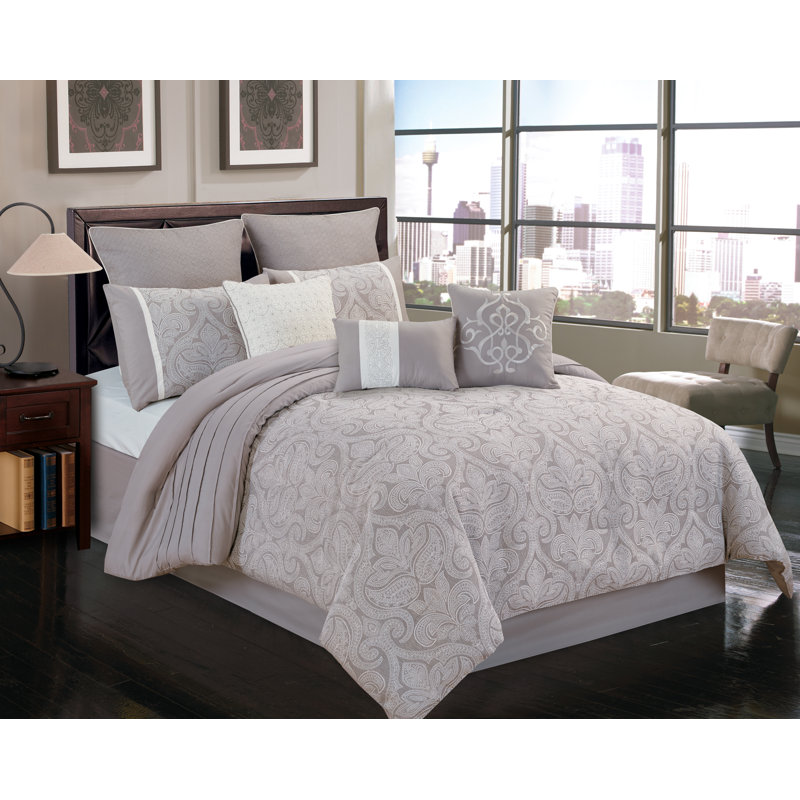 Winthrop 9 Pc Comforter Set, Queen Comforter + 8 Additional Pieces