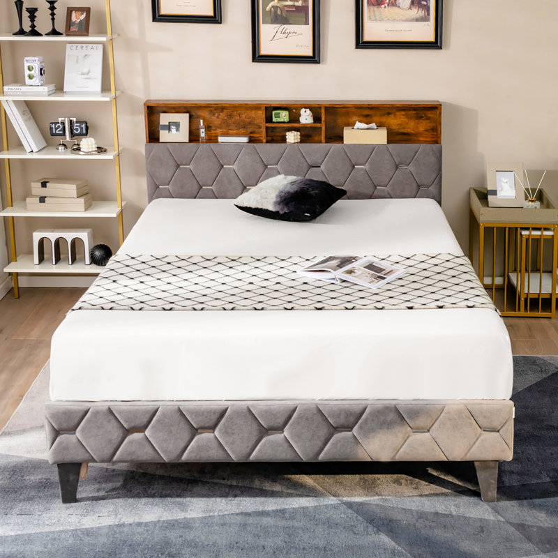 Lit plateforme avec rangement Massi, Grand