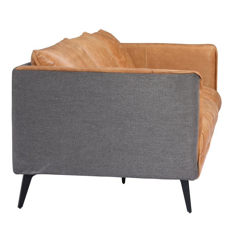 MESSINA LEATHER SOFA COGNAC