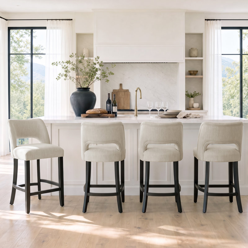 Tabouret de bar Bisto, Beige