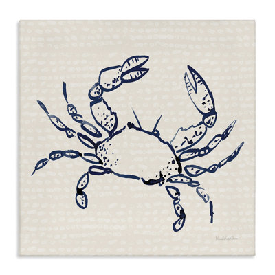 Crabe sur fond pointillé, art mural par Mercedes Lopez Charro