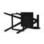 Milan Modern Webbing Back Bar Stool With Arms, Set Of 3, Ebony Black Boucle